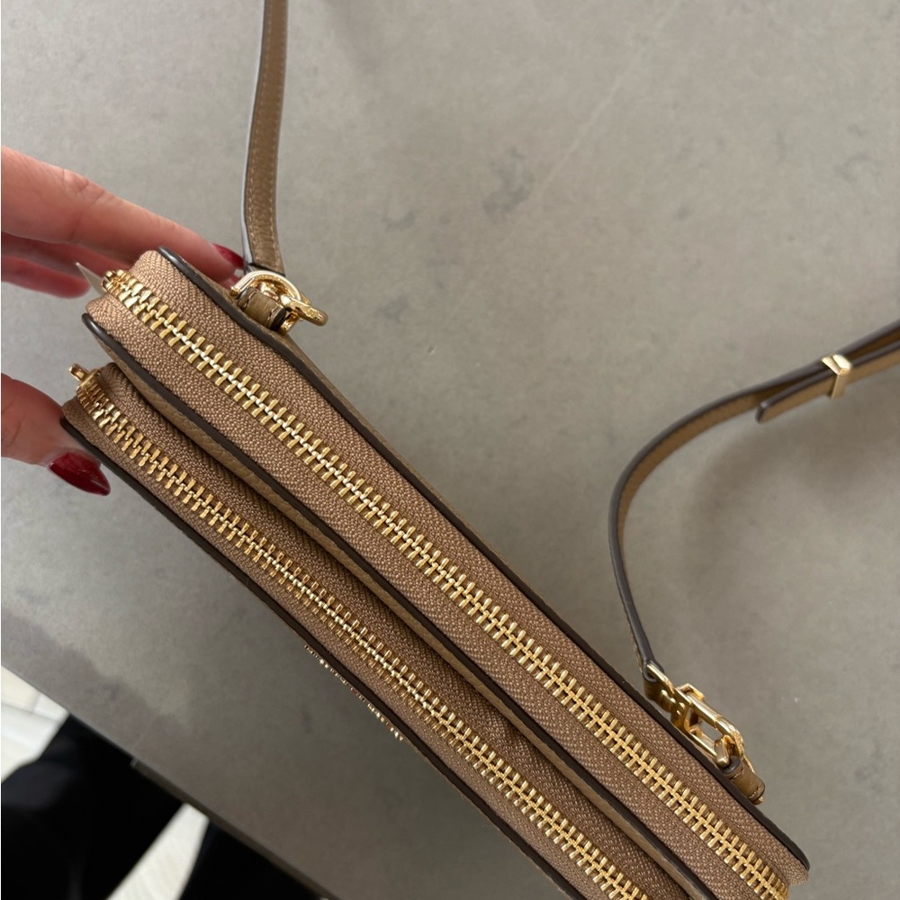 Michael Kors Tan Leather Crossbody Bag - Picture 2 of 5